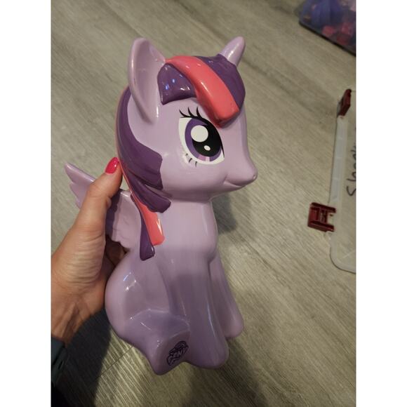 My Little Pony Twilight Sparkle 9.5” Ceramic Piggy Coin Bank Hasbro 2014 - Picture 2 of 10